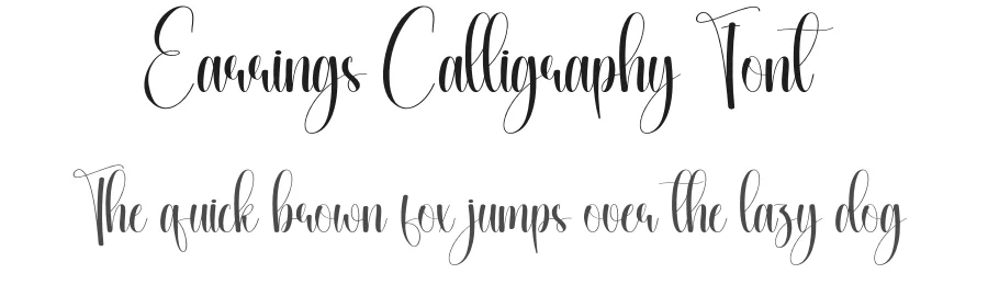 Earrings Calligraphy Font by creativeletter — Script Handwritten Font