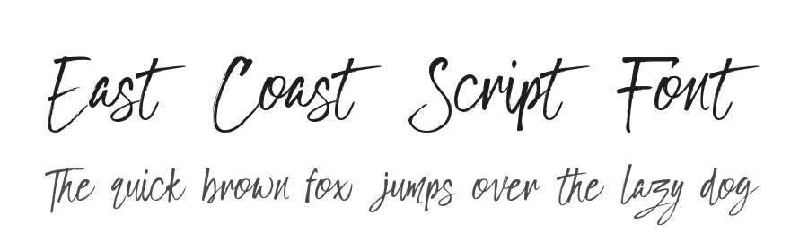 East Coast Script Font by amtypefoundry — Script Handwritten Font