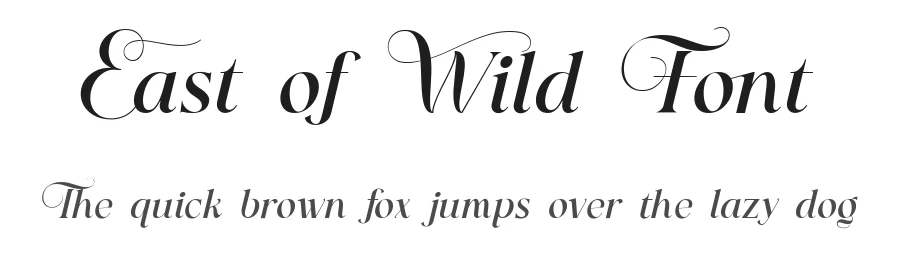 East of Wild Font by ClevUs β Serif Font