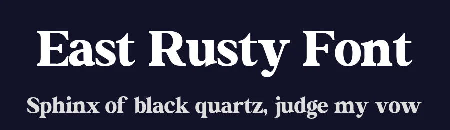 East Rusty Font by Eternity.STD — Display Font — thumbnail 2