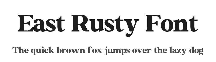 East Rusty Font by Eternity.STD — Display Font
