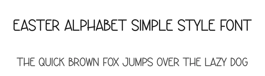 Easter Alphabet Simple Style Font by andikastudio — Display Font