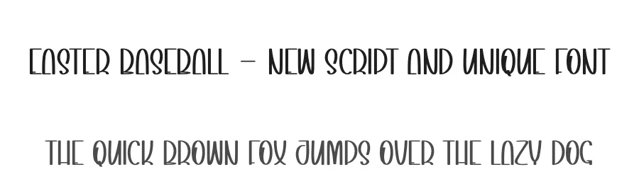 Easter Baseball – New Script And Unique Font by andikastudio — Display Font