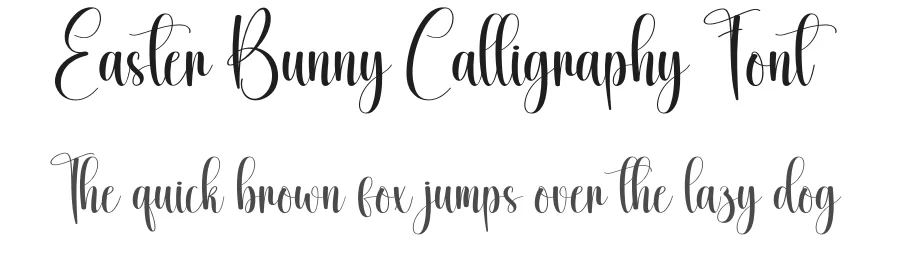 Easter Bunny Calligraphy Font by creativeletter — Script Handwritten Font