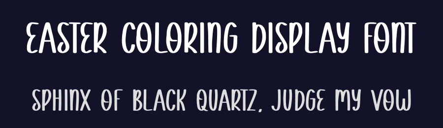 Easter Coloring Display Font by Craftedtype — Decorative Font — thumbnail 2