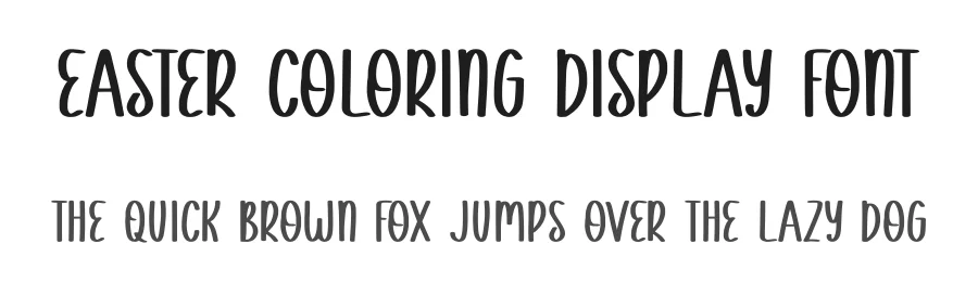 Easter Coloring Display Font by Craftedtype — Decorative Font