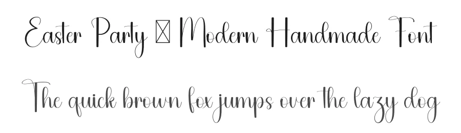 Easter Party – Modern Handmade Font by freshtypeink — Script Handwritten Font