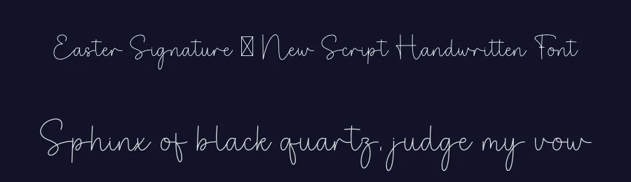 Easter Signature – New Script Handwritten Font by freshtypeink — Script Handwritten Font — thumbnail 2
