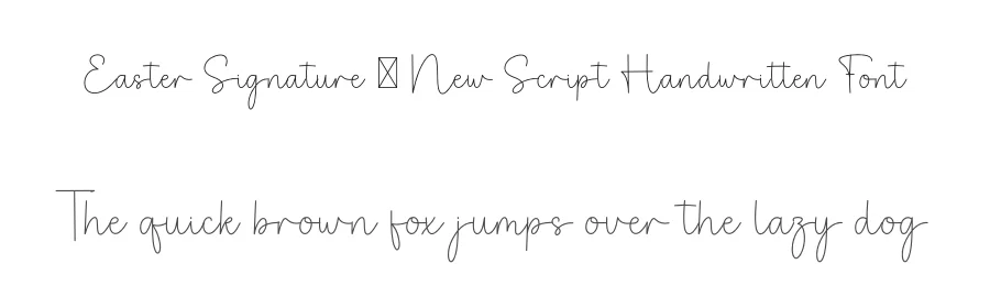 Easter Signature – New Script Handwritten Font by freshtypeink — Script Handwritten Font