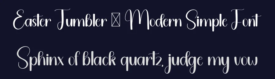 Easter Tumbler – Modern Simple Font by freshtypeink — Script Handwritten Font — thumbnail 2