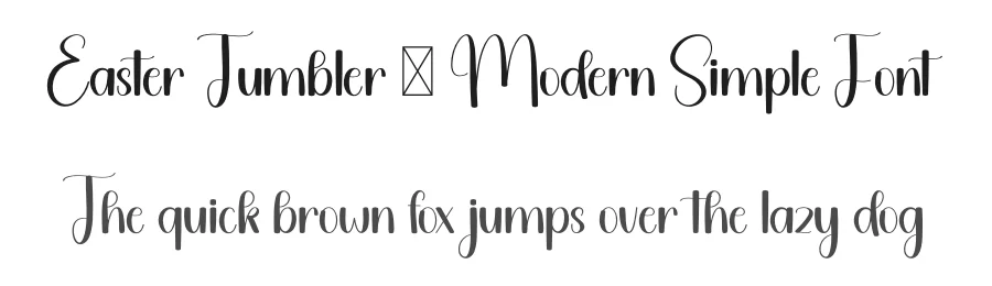 Easter Tumbler – Modern Simple Font by freshtypeink — Script Handwritten Font