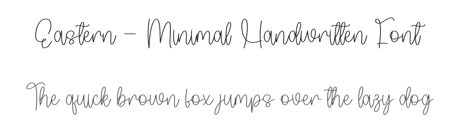 Eastern – Minimal Handwritten Font by andikastudio — Script Handwritten Font