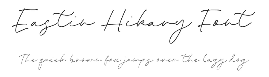 Eastin Hikary Font by Timur type — Script Handwritten Font