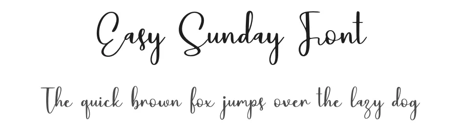 Easy Sunday Font by Forberas Foundry — Script Handwritten Font