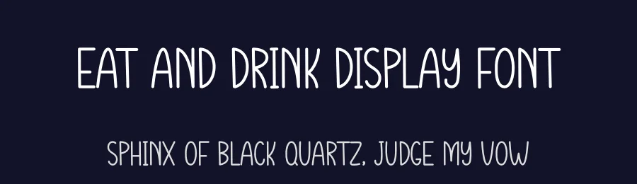 Eat And Drink Display Font by creativeletter — Display Font — thumbnail 2