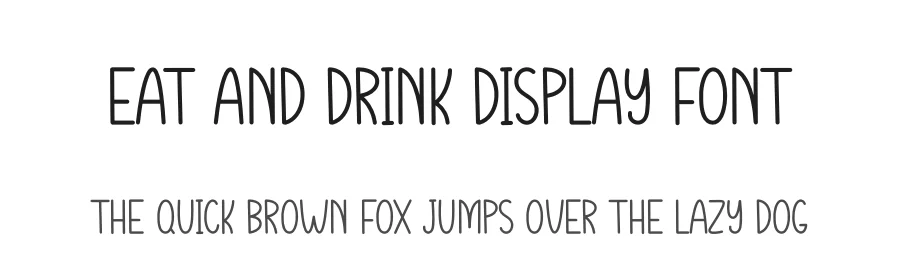 Eat And Drink Display Font by creativeletter — Display Font