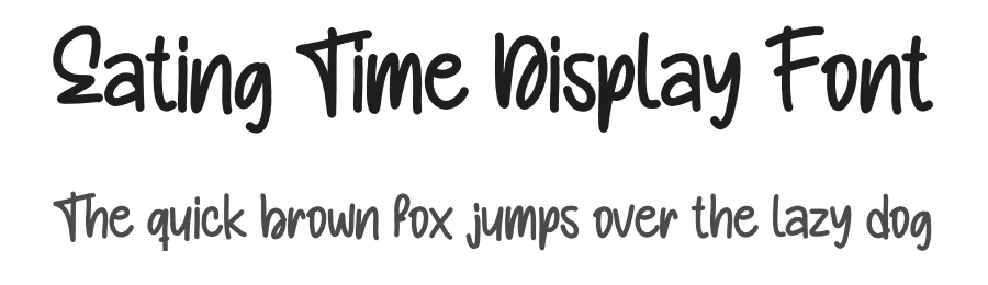Eating Time Display Font by andikastudio — Script Handwritten Font