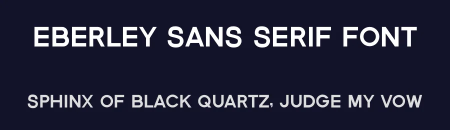 Eberley Sans Serif Font by Eberley typeface — Sans Serif Font — thumbnail 2