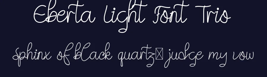 Eberta Light Font Trio by edricstudio — Script Handwritten Font — thumbnail 2