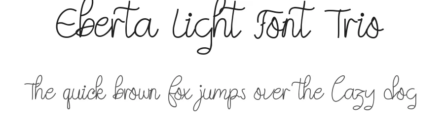 Eberta Light Font Trio by edricstudio — Script Handwritten Font