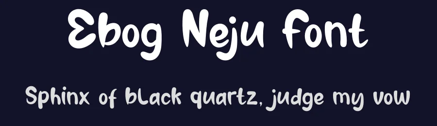 Ebog Neju Font by onotypefont — Display Font — thumbnail 2