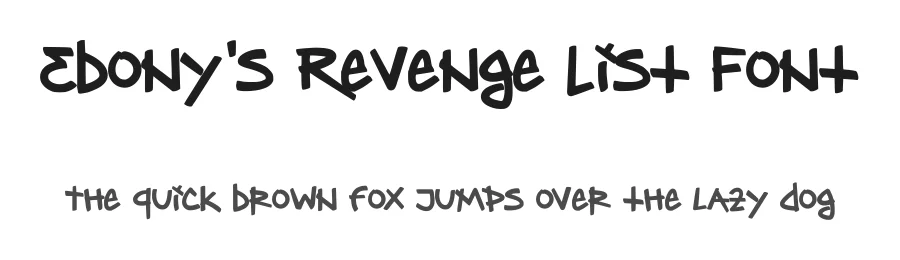 Ebony’s Revenge List Font by digihize — Script Handwritten Font