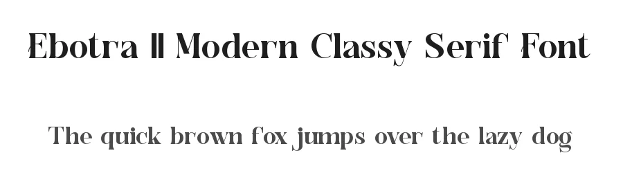 Ebotra || Modern Classy Serif Font by ErmediaStudio — Serif Font
