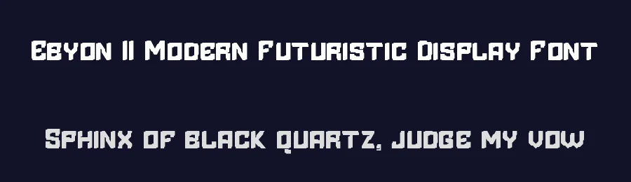 Ebyon || Modern Futuristic Display Font by ErmediaStudio — Display Font — thumbnail 2