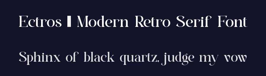 Ectros || Modern Retro Serif Font by ErmediaStudio — Display Font — thumbnail 2