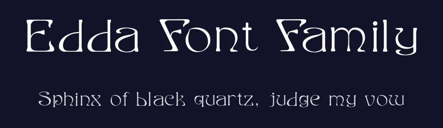 Edda Font Family by George Williams — Display Font — thumbnail 2