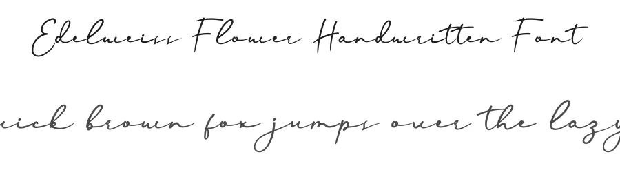 Edelweiss Flower Handwritten Font by andikastudio — Script Handwritten Font