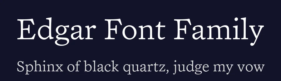 Edgar Font Family by Nina Stössinger — Serif Font — thumbnail 2