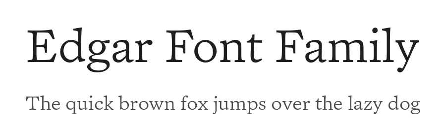 Edgar Font Family by Nina Stössinger — Serif Font