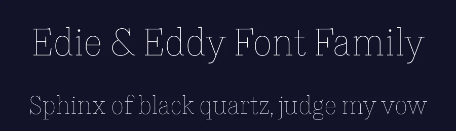 Edie & Eddy Font Family by TypeMates — Serif Font — thumbnail 2