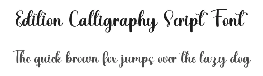Edition Calligraphy Script Font by freshtypeink — Script Handwritten Font