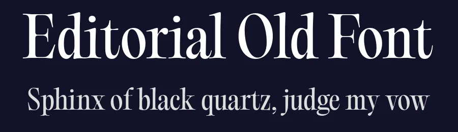 Editorial Old Font by Pangram Pangram — Serif Font — thumbnail 2
