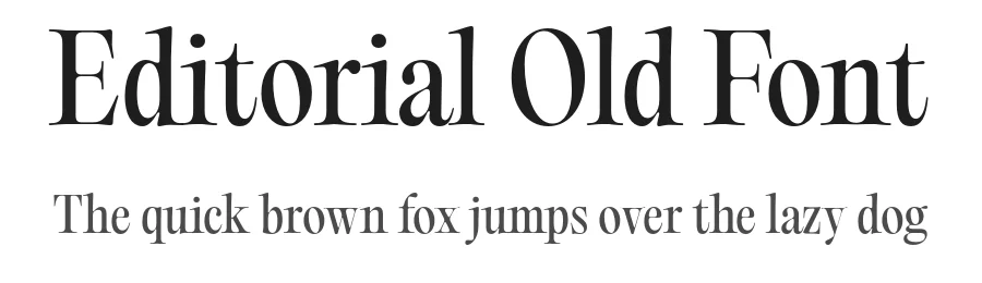 Editorial Old Font by Pangram Pangram — Serif Font