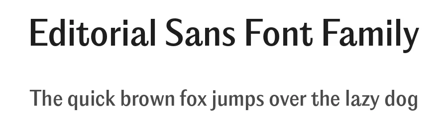 Editorial Sans Font Family by Pangram Pangram — Decorative Font