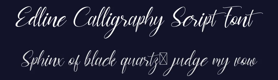Edline Calligraphy Script Font by CalligraphyFonts.net — Script Handwritten Font — thumbnail 2