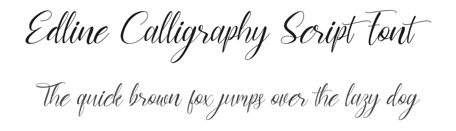 Edline Calligraphy Script Font by CalligraphyFonts.net — Script Handwritten Font