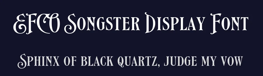EFCO Songster Display Font by Ilham Herry — Display Font — thumbnail 2
