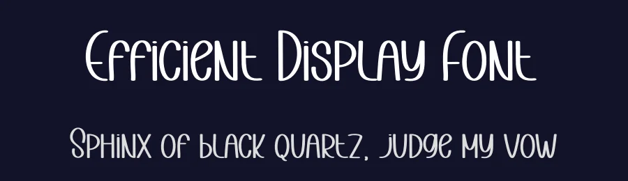 Efficient Display Font by creativeletter — Display Font — thumbnail 2