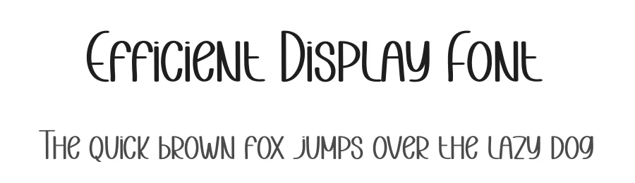 Efficient Display Font by creativeletter — Display Font