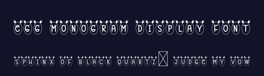 Egg Monogram Display Font by creativeletter — Decorative Font — thumbnail 2