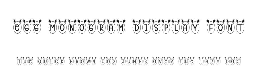 Egg Monogram Display Font by creativeletter — Decorative Font