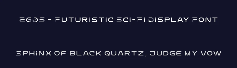 EGOS – Futuristic Sci-Fi Display Font by Linecreative — Display Font — thumbnail 2