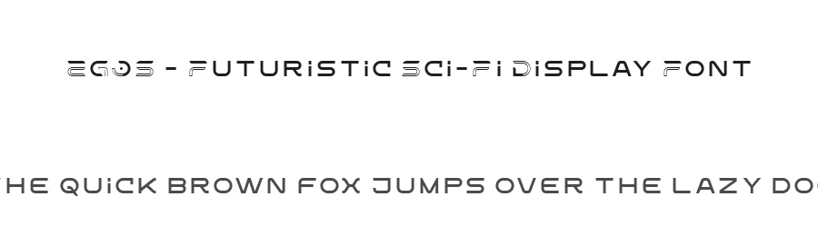 EGOS – Futuristic Sci-Fi Display Font by Linecreative — Display Font