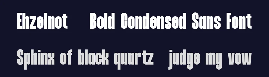 Ehzelnot – Bold Condensed Sans Font by FlawlessAndCo — Decorative Font — thumbnail 2