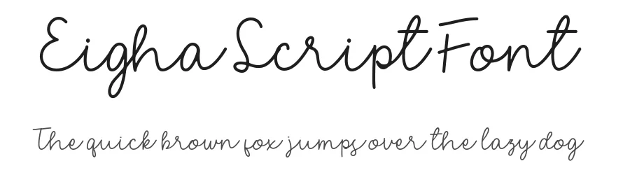 Eigha Script Font by GlyphStyle — Script Handwritten Font