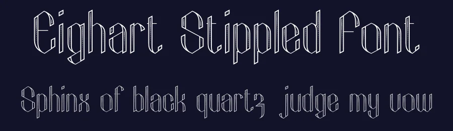 Eighart Stippled Font by craftsupplyco — Display Font — thumbnail 2